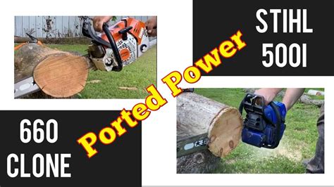 Huge Ported Power Stihl I And Clone Chainsaw First Cuts On The