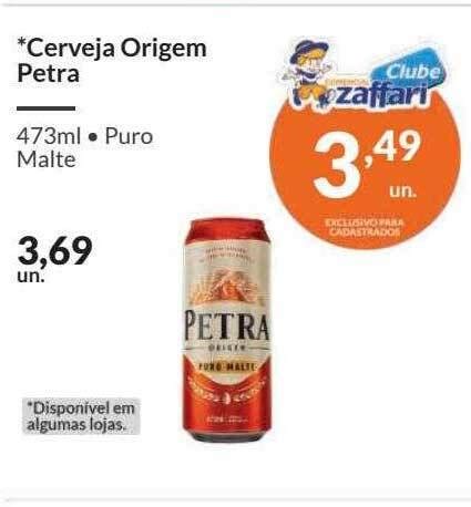 Cerveja Origem Petra Puro Malte Oferta Na Zaffari