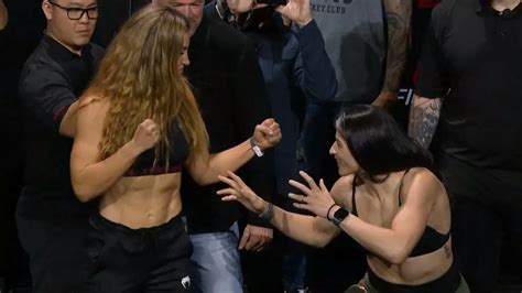 Miesha Tate Vs Julia Avila Weigh In Face Off UFC Fight Night