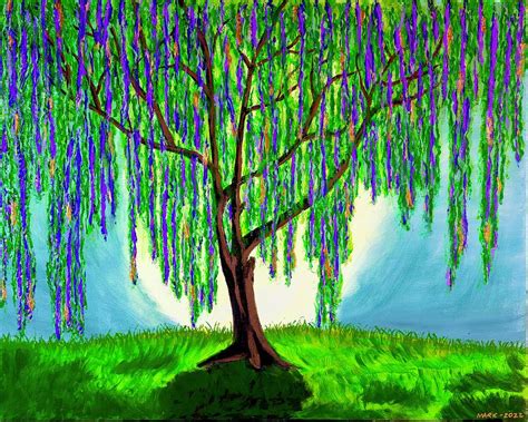 Magical Willow Tree Painting By Mark Mcgraw Fine Art America