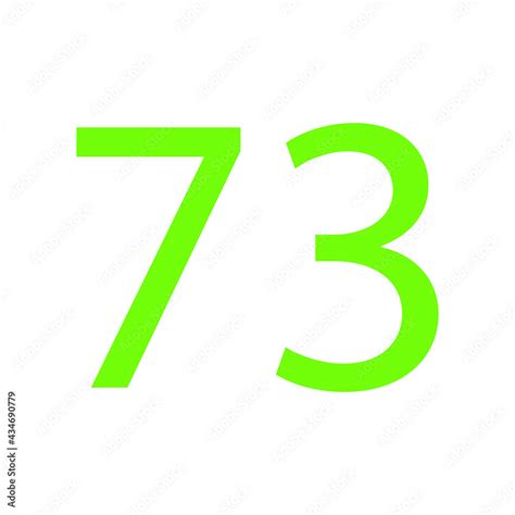 73 NUMBER SIMPLE CLIP ART VECTOR ILLUSTRATION Stock Vector | Adobe Stock