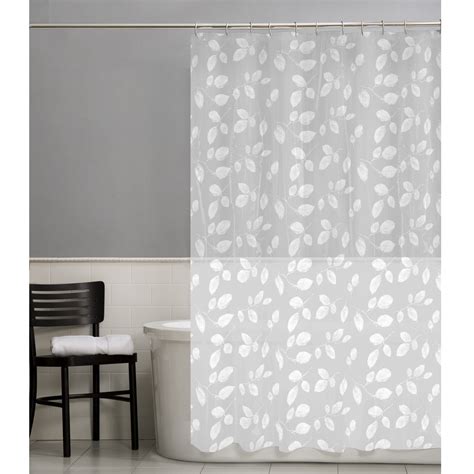 Maytex Just Leaves Peva Shower Curtain White 70 X 72 Ebay