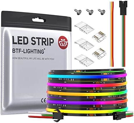 BTF LIGHTING FCOB SPI RGB Bande flexible de LED haute densité COB