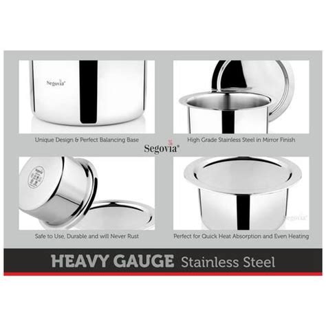 Buy Segovia Stainless Steel Tope Patila With Lid Heavy Gauge