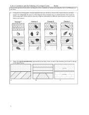 Lab Correlation And The Ordering Of Geologic Events Exercises Fall