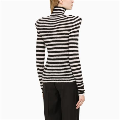 Philosophy Black White Striped Turtleneck Thedoublef