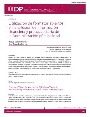 Utilizaci N De Formatos Abiertos En La Difusi N De Informaci N Uoc