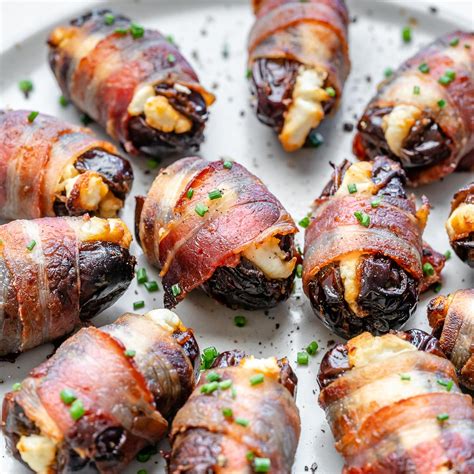 Bacon Wrapped Cheese Stuffed Dates Clean Food Crush