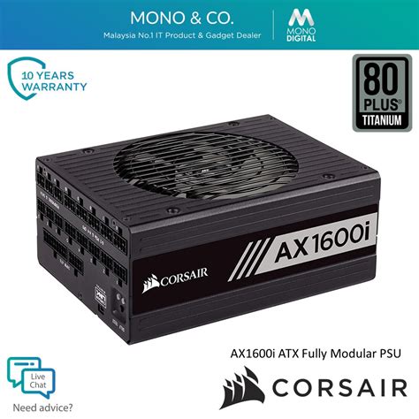 CORSAIR AXi Series AX1600i 1600 Watt 80 Plus Titanium Certified PSU