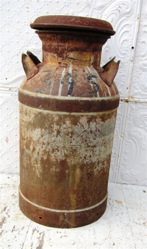 Old Rusty Metal Milk Can We Can Take This And Make It Into Old