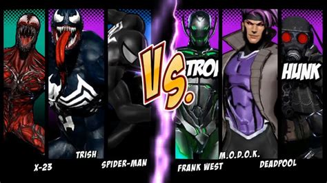 UMVC3 MODS SETS 6 SPIDER MAN VENOM CARNAGE GAMBIT ULTRON HUNK