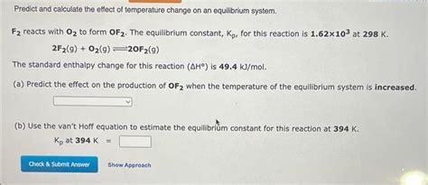 Solved Predict and calculate the effect of temperature | Chegg.com 