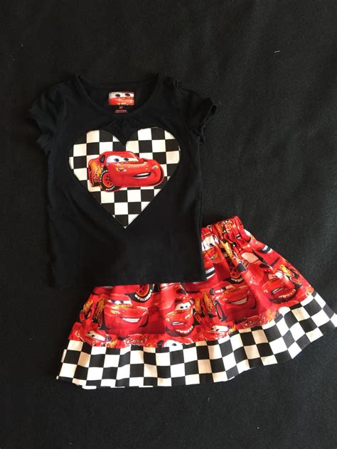 Lightning Mcqueen of the Cars Movie Outfit Applique Shirt and - Etsy