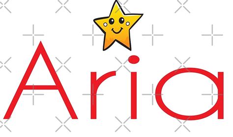 Aria Name Cute Star By Projectx23 Redbubble