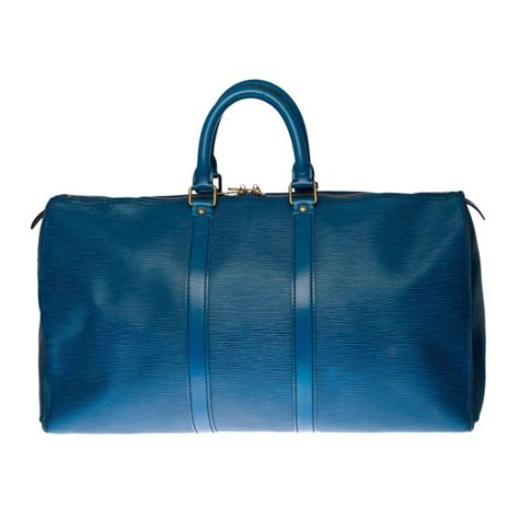 Louis Vuitton Keepall 45 en cuir épi bleu cobalt Catawiki