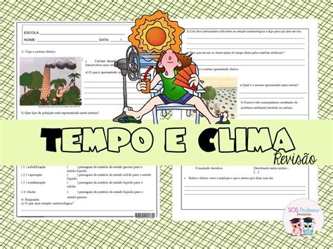 Tempo E Clima Revis O Tempo E Clima Ciencias Atividades De Cidadania