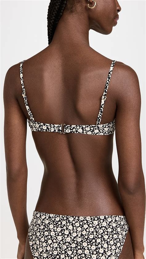 Tory Burch Printed Shirred Underwire Bikini Top Shopbop