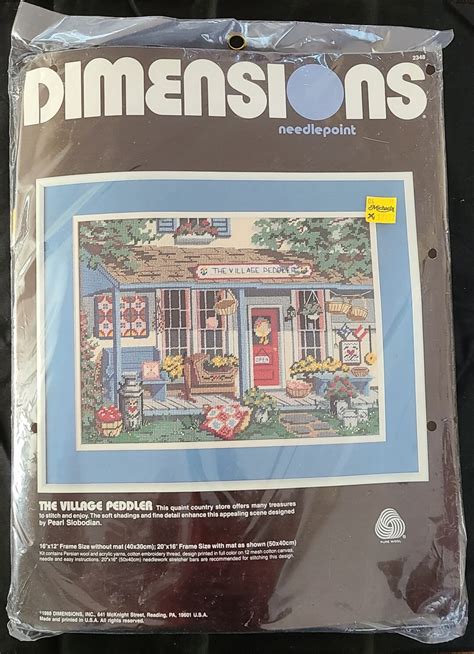 Vintage Dimensions Needlepoint Kit The Village Peddler Etsy