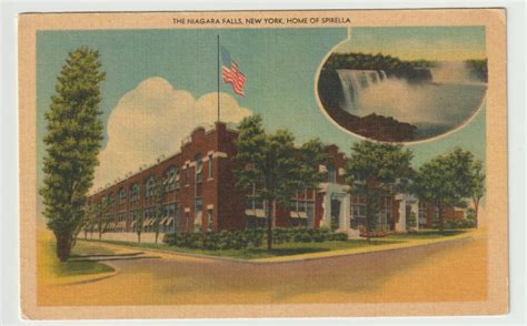 Unused Postcard The Niagara Falls New York Home Of Spirella Ny Ebay