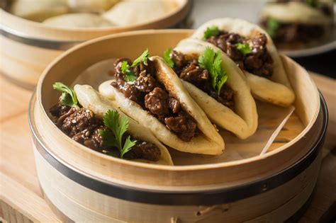 Steamed Bao Buns With Glazed Beef Filling Hungry For Goodies