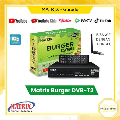 Jual Set Top Box Matrix Burger Hijau DVB T2 Penerima Tv Digital