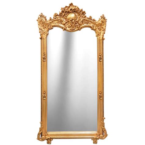 Grand miroir baroque rectangulaire doré