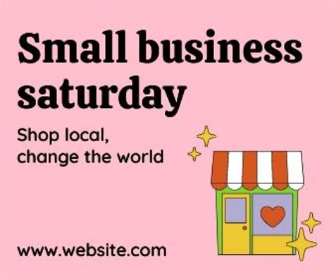 Free Cool Small Business Saturday Banner template