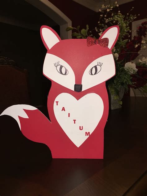 Fox Valentine Box Kids Valentine Boxes Girls Valentines Boxes