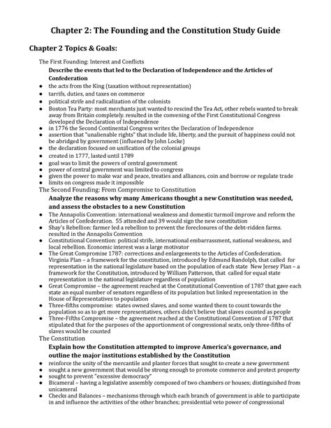 We The People Chapter 2 Study Guide American Government - Chapter 2