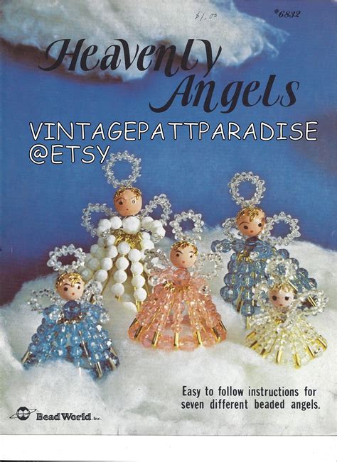 Vintage Bead Pattern Heavenly Beaded Angels Bead Instructions Etsy