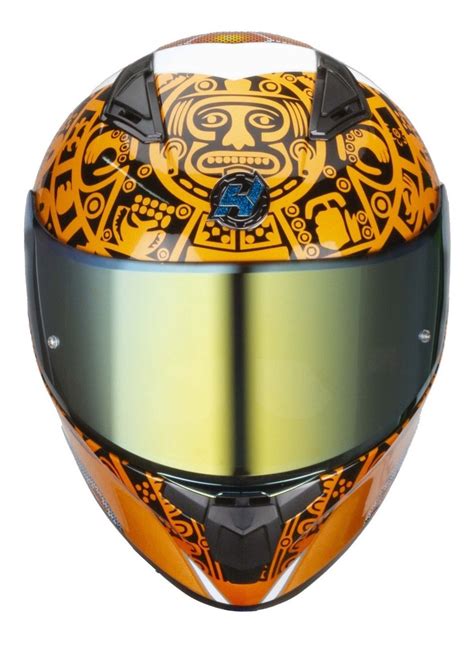 Casco Hax Integral Obsidian Huichol Gold Edicion Especial Meses Sin