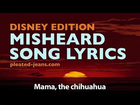 Misheard Song Lyrics: Disney Edition | Misheard Lyrics | Know Your Meme