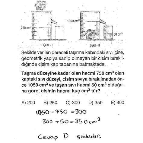 9 Sınıf Fizik Madde ve Özellikleri Hacim Hesaplamaları Çözümlü Sorular