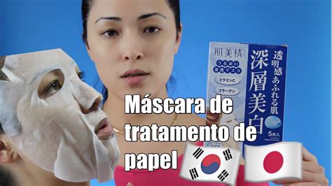 Máscara de tratamento facial descartável ROTINA COREANA E JAPONESA