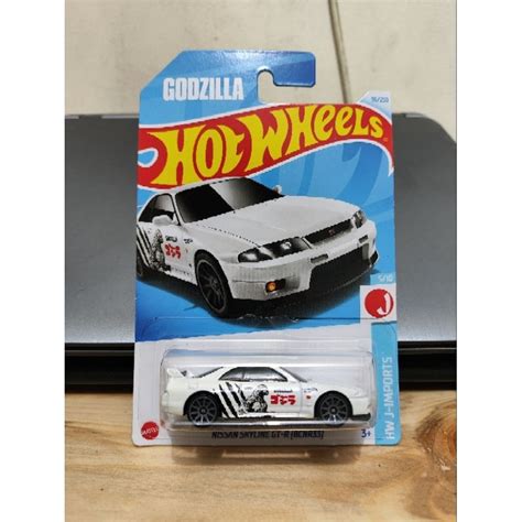 PUTIH HITAM Hot Wheels Regular Card Nissan Skyline GT R BCNR33 Godzilla White Black Shopee