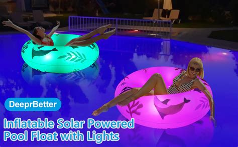 Amazon Deeprbetter Inflatable Pool Floats With Colorful Lights