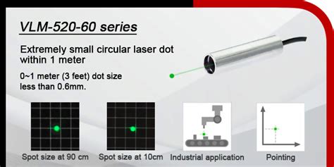 Industrial Green Dot Laser VLM 520 02 Series