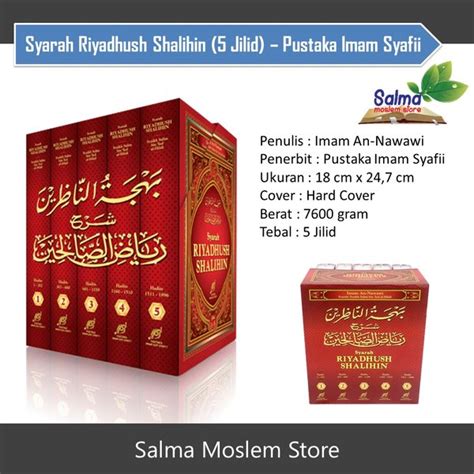 Jual Buku Syarah Riyadhus Shalihin Imam An Nawawi Pustaka Imam Syafii