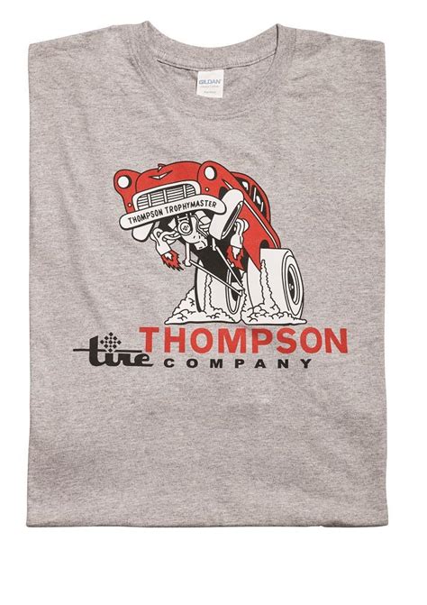 Retro Thompson Tire Company T Shirt Grey 100 Cotton 0029g Free