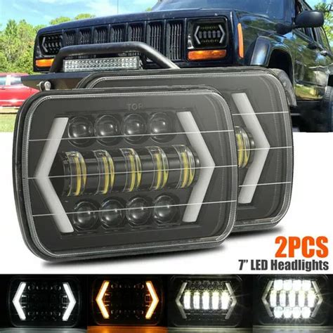 Par De Faros Led De X X Pulgadas Para Jeep Cherokee Xj Meses