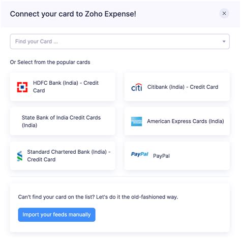 Adding Your Card User Guide Zoho Expense