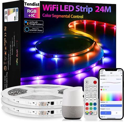 Tendist M Rgb Ic Led Strip Alexa Compatible Smart Led Strip App