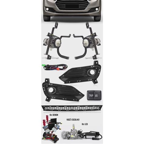 Kit Farol De Milha Neblina Hyundai HB20 2016 2017 2018 2019