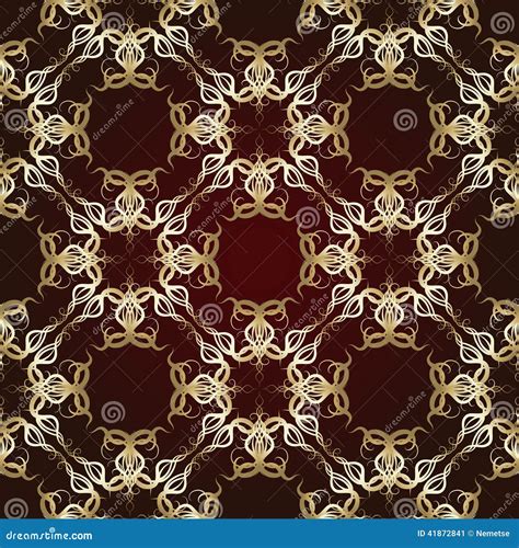 Seamless Pattern On Maroon Background Stock Vector - Image: 41872841