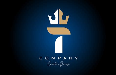 White Brown T Alphabet Letter Logo Icon Design With King Crown