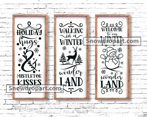 20 Christmas Porch Sign Svg Bundle Welcome Sign Svg Winter Porch Sign