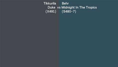 Tikkurila Duke X Vs Behr Midnight In The Tropics S Side By