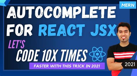 Write Code X Times Faster With React Jsx Autocomplete Feature In Vs