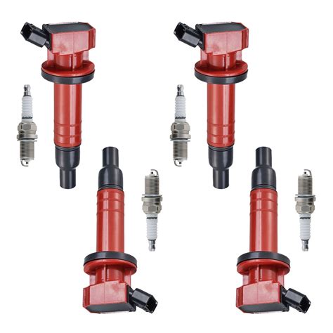 4 Energy Ignition Coils And 4 Autolite Spark Plugs Compatible With