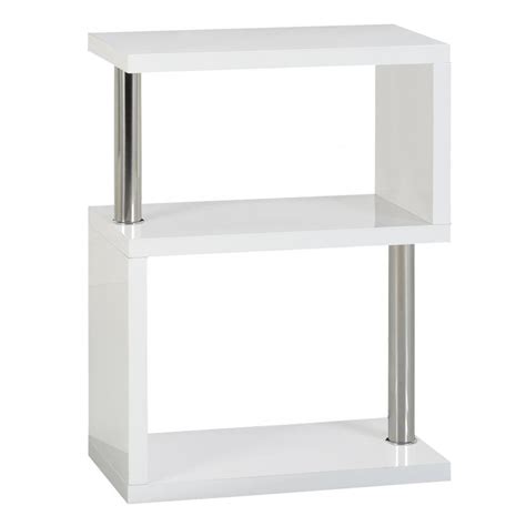 Cayuta Wooden Three Tier Shelving Unit In White Gloss Furniture In Fashion